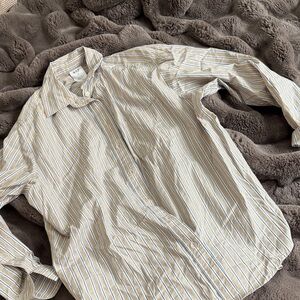GAP Beige and White Striped Shirt